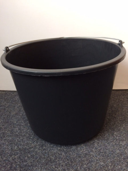 Baueimer PVC schwarz 12 Liter